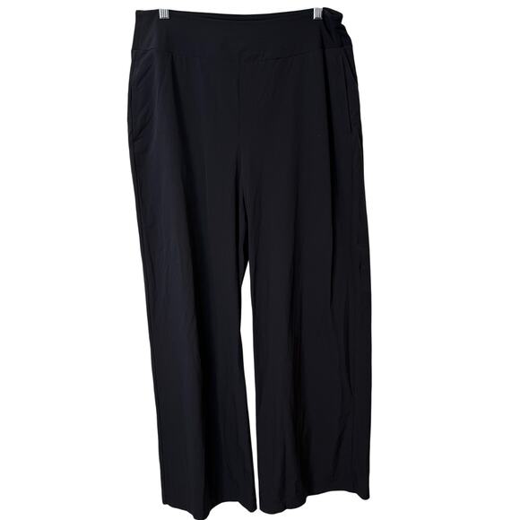 Nike Women's Bliss Wide Leg Pants Training Workout Casual Dri Fit Black Large - Picture 2 of 9